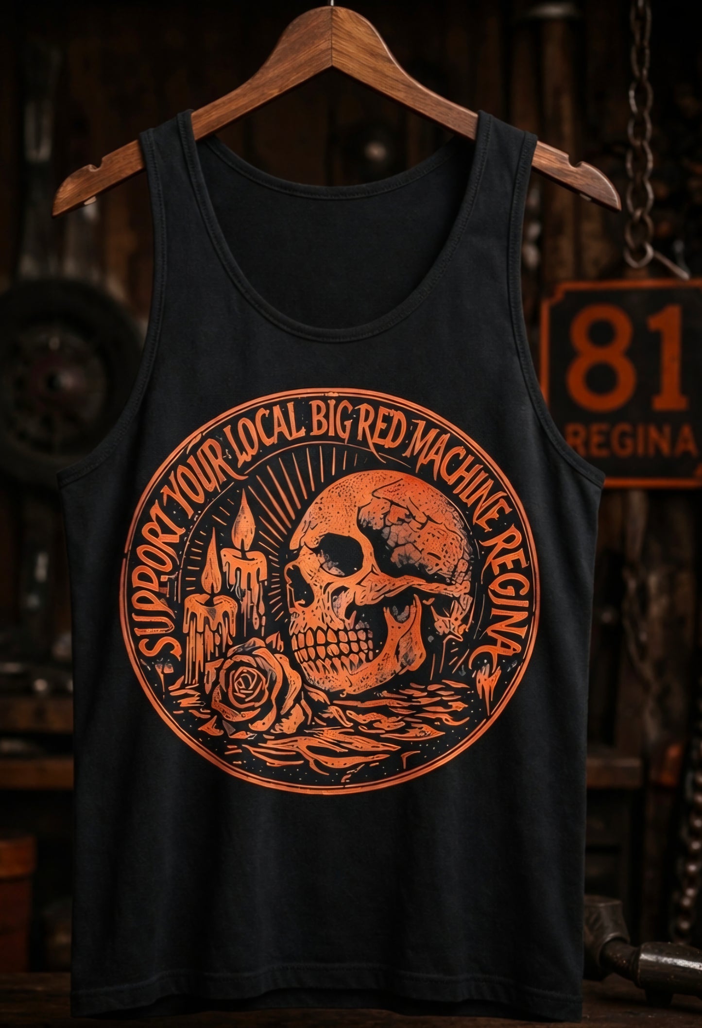 Red skull tank