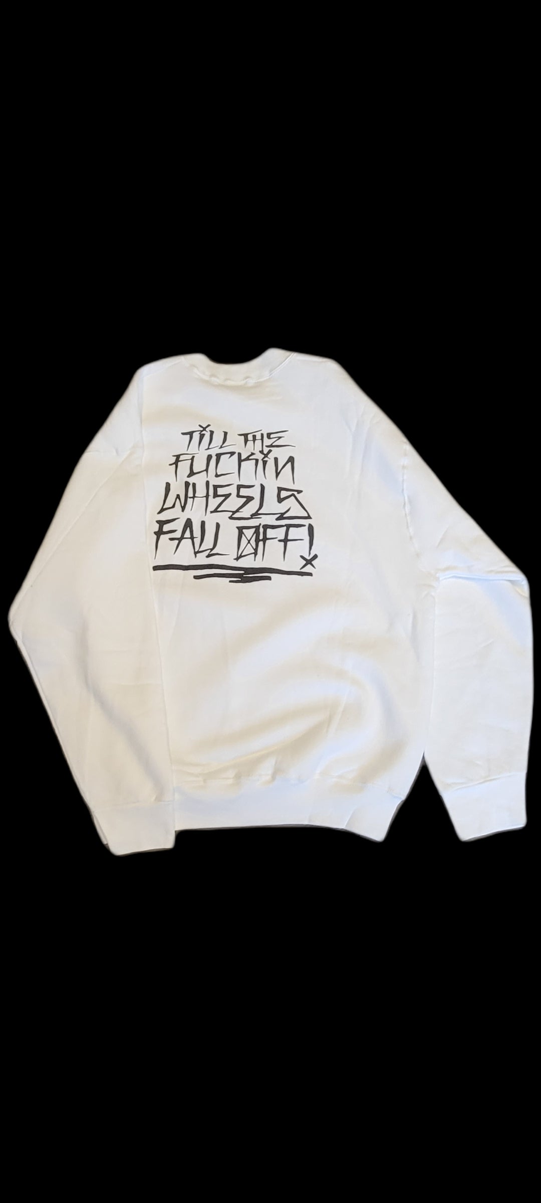 White skull crewneck