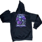 Purple and silver support